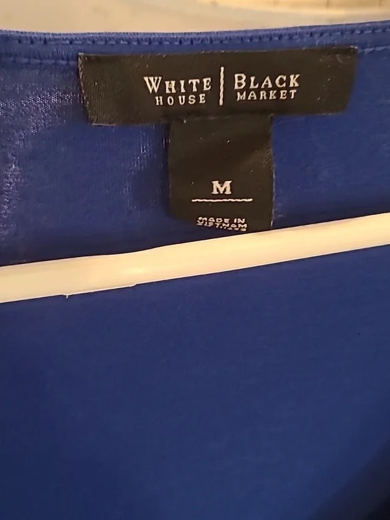 #37 - White House Black Market Royal Blue Braid Design Sleeves, M - Picture 4 of 7